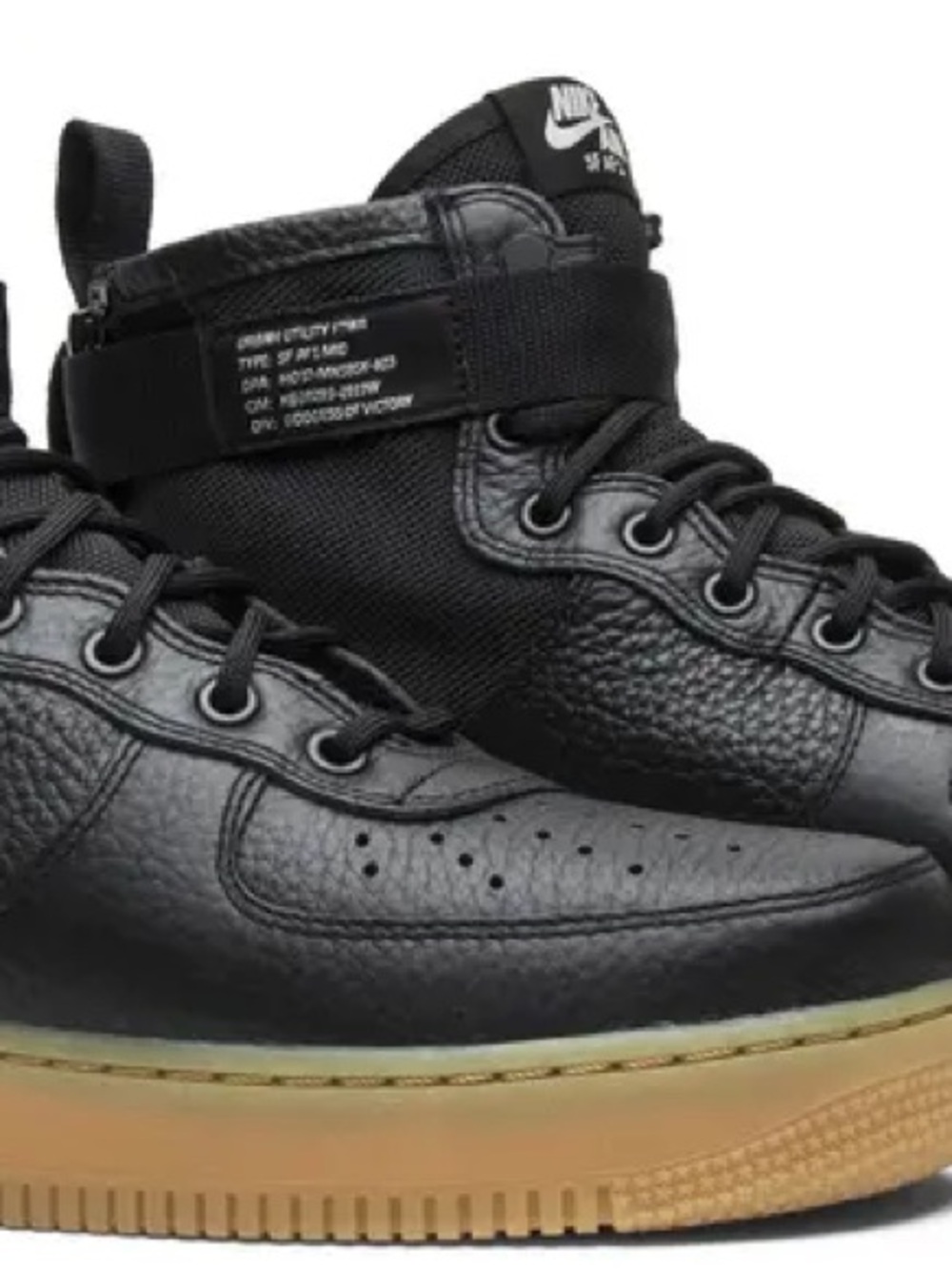 Men’s Black High-Top Sneakers with Gum Sole